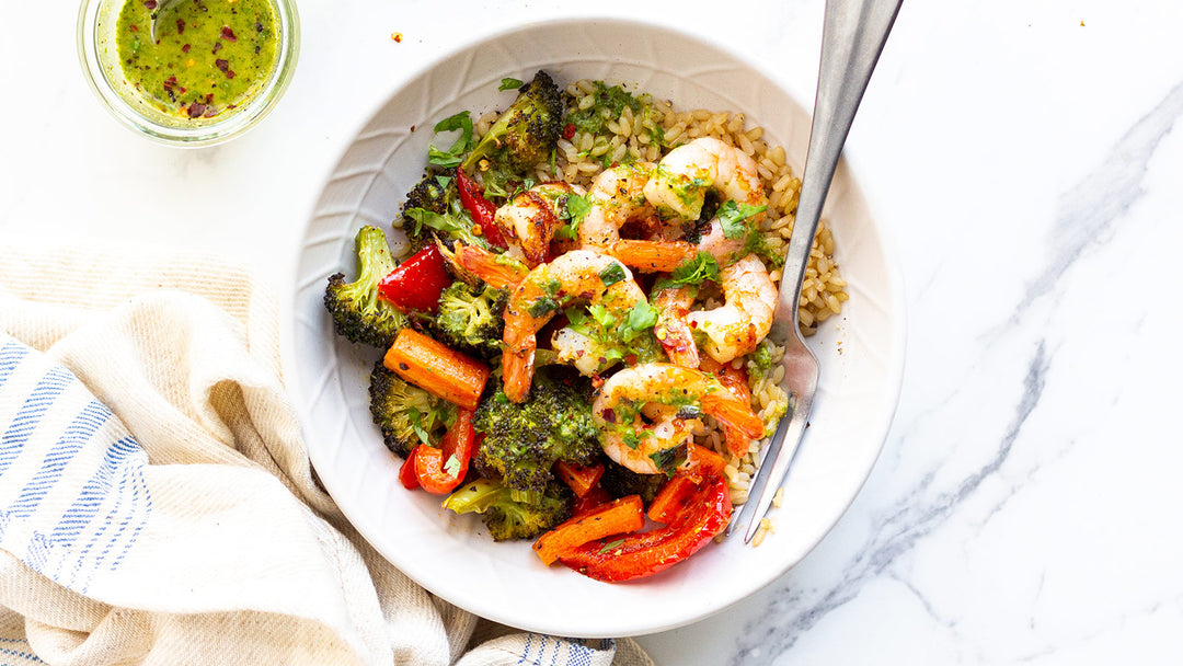 Low FODMAP Cilantro Shrimp Rice Bowl