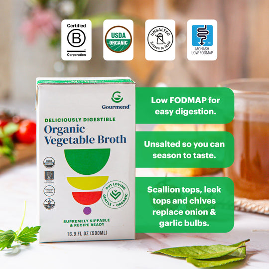 Veg Carton with selling points - low fodmap, unsalted.